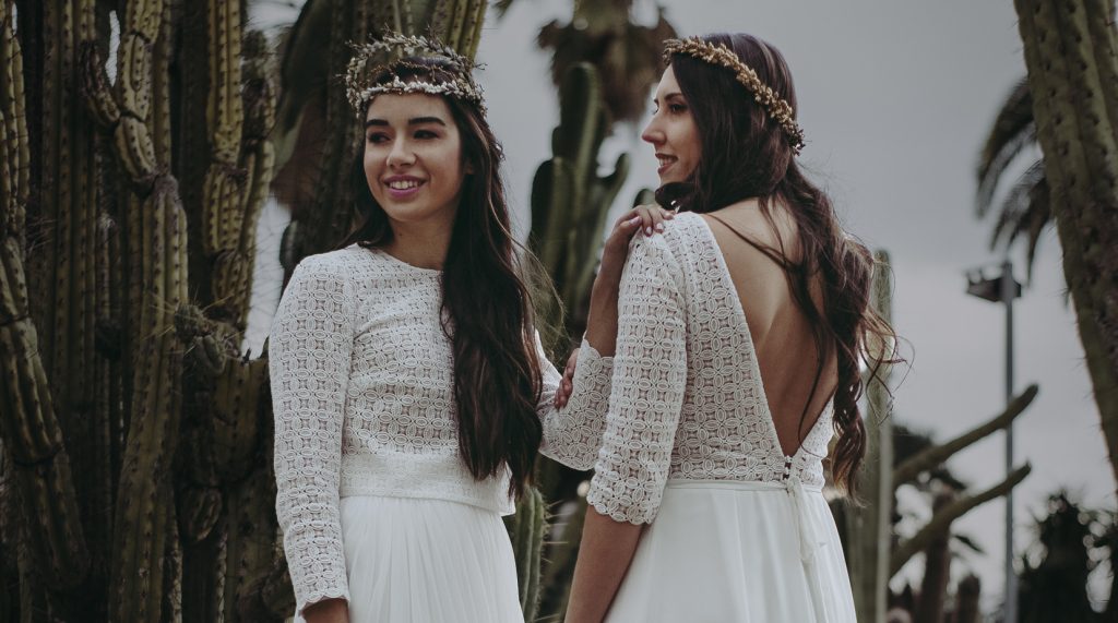 Novias atípicas entre los cactus de Barcelona